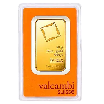 50g Valcambi Minted Bar