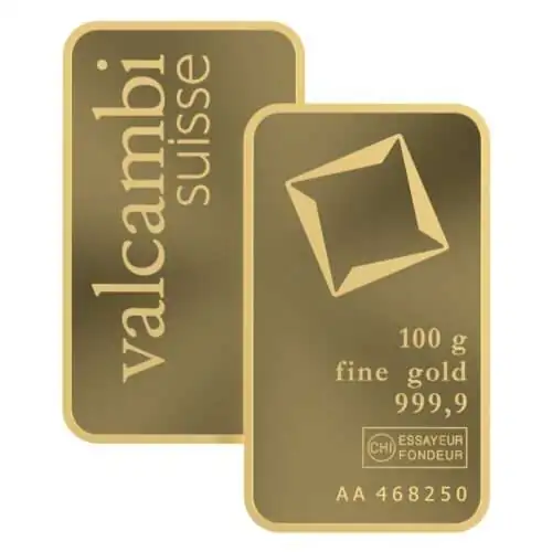 100G VALCAMBI Goudbaar - 999.9 - Image 3