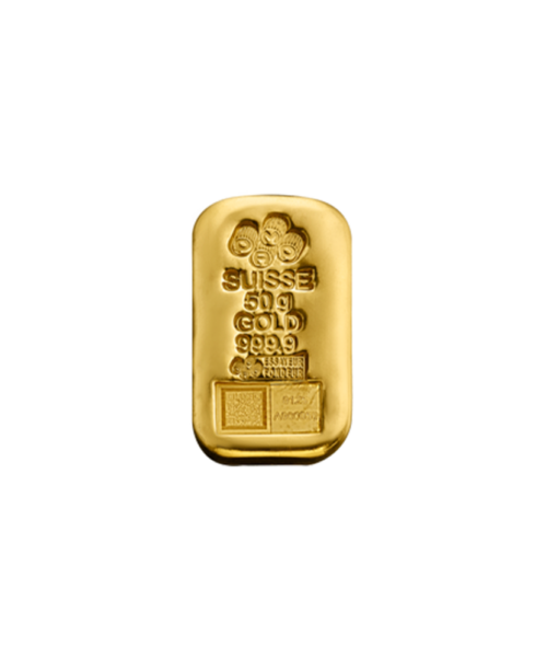 50G PAMP SUISSE Gegoten Goudbaar - 999.9