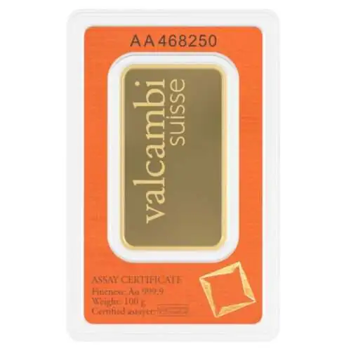 100G VALCAMBI Goudbaar - 999.9 - Image 2