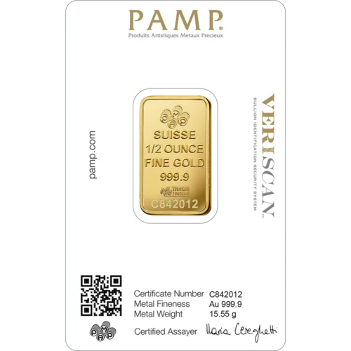 1/2 OZ PAMP SUISSE Goudbaar - 999.9 - Image 2