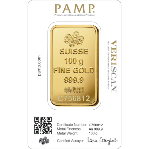 100G PAMP SUISSE Goudbaar - 999.9 - Image 2