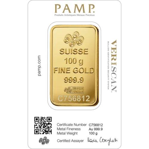 100G PAMP SUISSE Goudbaar - 999.9 - Image 2