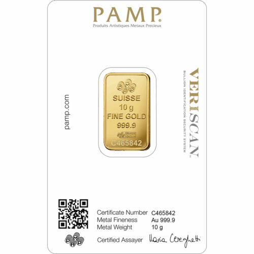 10G PAMP SUISSE Goudbaar - 999.9 - Afbeelding 3