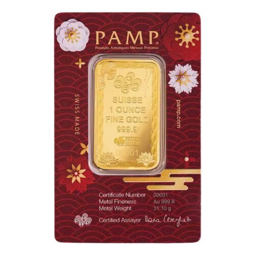 1 OZ PAMP Good Luck Koi Fish Goudbaar - 999.9 - Afbeelding 2