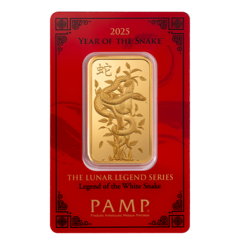1 OZ PAMP Lunar Legends 2025 - Year of the Snake Goudbaar (999.9)