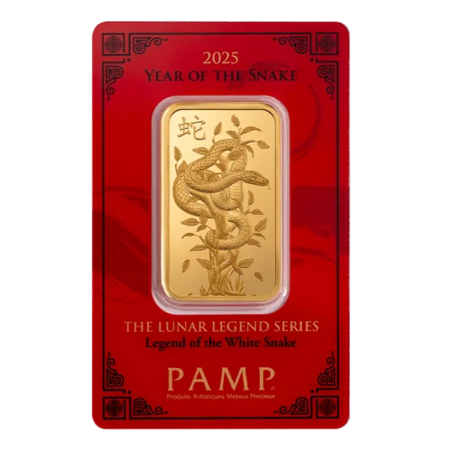 1 OZ PAMP Lunar Legends 2025 - Year of the Snake Goudbaar (999.9)