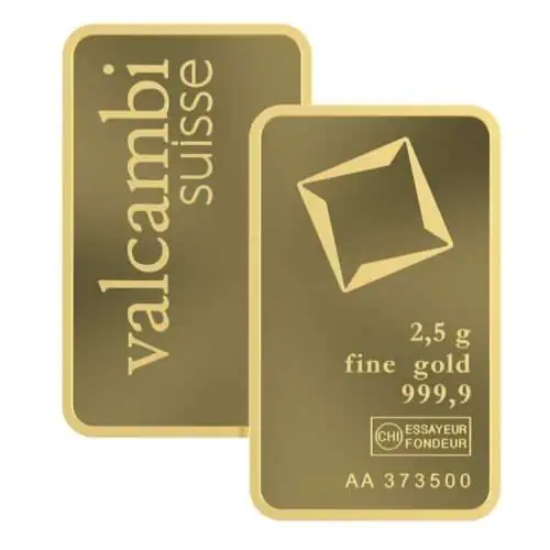 2.5G VALCAMBI Goudbaar - 999.9 - Image 3
