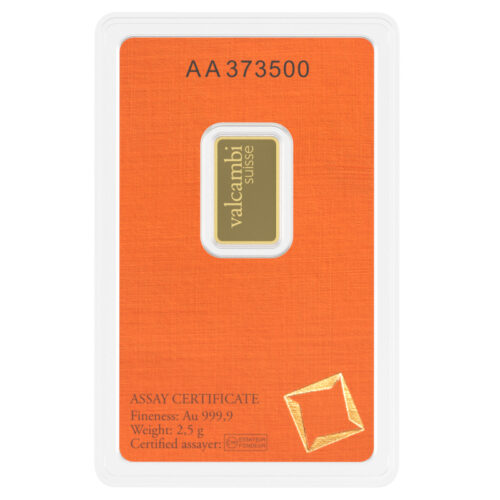 2.5G VALCAMBI Goudbaar - 999.9 - Image 2
