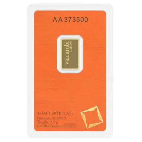 2.5G VALCAMBI Goudbaar - 999.9 - Image 2