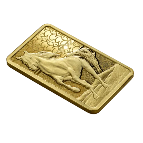 5G PAMP Arabian Horse Goudbaar Pendant - 999.9 - Image 7